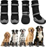 Dimicoo Dog Shoes,Waterproof Dog Boots for Winter,Anti-Slip Dog Snow Booties for Large Small Medium Dogs,Reflective Paw Protectors for Outdoor Walking Hiking - Image 2