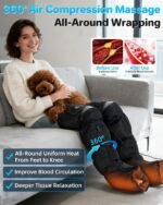 YINGGG Leg Massager with Heat and Compression - Foot and Calf Massage Sleeve with 3 Heat, 6 Intensities, 6 Modes, Compression Boots for Circulation and Pain Relief - Image 4