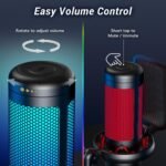 TONOR Gaming Microphone Set with Boom Arm, Vocal Condenser Microphone for Content Creators, USB Mic for PC with Stand, RGB, Tap Mute, Gain Control, Gaming Equipemnt, Twitch, Streaming, TC310+ | Boom Arm Set, USB Mic with Controllable Light, One Tap Mute, Volume Control, for Discord, Twitch Streaming, Black, TC310+ - Image 6