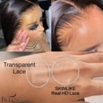 BEEOS 13x4 Skinlike Real HD Lace Frontal Only, 0.10mm Ultra-thin Invisible HD Lace Pre-plucked Vivid Hairline Straight Human Hair Frontal Piece 12 Inch - Image 3