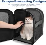 Apollo Walker Cat Carrier Backpack for Small Dogs and Cats Up to 18 lb | Side Pockets, Four-Sided Breathable Mesh, Stability Package, Removable Pad,3D back panel,Thickened shoulder straps - Image 4