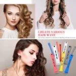 WILLBOND 72 Pieces Hair Perm Rods Set, Short Plastic Perming Rods Cold Wave Rods 6 Sizes Hair Curling Rollers with 1 Piece Steel Pintail Hair Comb for Hairdressing Hair Styling | Short Home Perm Kits With Cover, Hair Curling Rollers, Cold Wave Rods With Pintail Comb For Long/Short Hair Hairdressing - Image 8