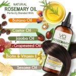 Blend Of Pure Rosemary Oil For Hair Growth 6 Fl Oz With Castor, Batana Oil | Infused With Biotin & Vitamin E-Blend of Effective Hair Oils for Hair Growth-Strengthening Treatment - VITAL AFFAIR - Image 6