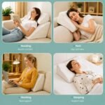 Facial Surgery Recovery Pillow Back Sleeper Wedge Pillow for Facelift & Rhinoplasty Recovery,Memory Foam Support Back Sleeping Training Pillows Suit for After Neck Surgery Hair Transplant or Nose Job - Image 5