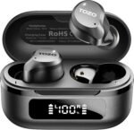 TOZO NC9 Hybrid Active Noise Cancelling Wireless Earbuds, 60H, LED Display | 6 Mic ENC Clear Calls, Deep Bass Sound, IPX8, in Ear Bluetooth 5.3 Headphones,32 EQs via APP, Comfort Fit Ear Buds, Black - Image 2