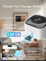 GNCC 2K Indoor Camera for Home Security with Phone App 5G/2.4G WiFi Pet Cam | Mini Pet Cam w/Human/Motion/Sound Detection, Compatible with Alexa, Cloud Storage Optional, Fixed View, Plug-in, 2 Pack - Image 8
