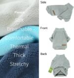 Fitwarm 3 Pack Classic Fleece Sweater, Turtleneck Sweatshirt, Winter Clothes for Small Dogs, Cat Apparel, Blue, Grey, Navy, Medium - Image 6