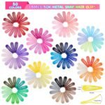 Funtopia 150pcs Hair Clips, 50 Colors Snap Hair Barrettes for Girls | 2 Inch Colorful Snap Hair Clips with Storage Case, Non Slip Metal Barrettes for Women Girls Toddler Kids Teens - Image 3