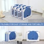 Baby Playpen, 18-Panel Foldable Play Pen for Babies and Toddlers, Indoor Outdoor Baby Fence with Sensory Play Panel, Adjustable Shape Activity Play Center, Portable & Easy Assemble - Image 7