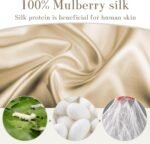 SECZIPE 100% Mulberry Silk Sleep Mask Eye Mask for Women Man with Adjustable Band, for Side Sleeper Blackout Sleep Mask for Travel Rest and Office Large Size (Taupe) - Image 4
