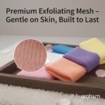 ARCH&M Exfoliating Washcloth & Shower Body Scrubber, 3 Pack | Japanese Washcloth, Korean Back Scrubber Towel, All Skin Type Daily Use in Shower, Textured Nylon, Smoother Skin, Quick-Dry - Image 7
