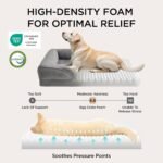 Bedsure Orthopedic Dog Beds Large Sized Dog with Removable Washable Cover | 35" Classic Big Dog Couch Sofa Waterproof, Comfy Bolster Sides, Nonslip Bottom, Cozy Pet Bed for Cats, Senior Dogs, Grey - Image 4