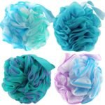 Chuya Bath Loofah Sponges 70 Grams Large Size,4 Pack Shower Sponge | Exfoliating Cleaning Bath Loofa Body Scrubber Balls for Women Men Children Washing - Image 2