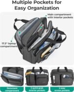 BAGSMART 3 In 1 Laptop Bag for Men, Computer Briefcase 17.3 Inch Laptop Water-Repellent Shoulder Bag, Computer Bag Business Travel Office, Black - Image 4