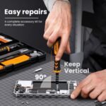 JOREST 59Pcs Small Precision Screwdriver Set with Torx T5 T6, Mini Tool Kit | Magnetic Electronic Repair Tool Kit for Macbook, Computer, Laptop, Phone, PS5, Xbox, Switch, Eyeglasses, Watch, Ring Doorbell - Image 6