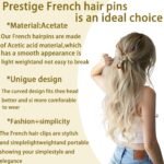 4 PCS Prestige French Hair Pins, Curved Angle for Better Head Fit-3.2 In Prestige French Hair Pin for Updos Chignons & Buns Acetate French Twist Pin for Thin Thick Hair - Image 4