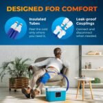 PhysioNatural Cold Therapy Ice Machine for Knee Surgery Recovery – Programmable Continuous Cryotherapy System with Adjustable Knee Pad for Post-Op Swelling, Sprains & Injuries - Image 8