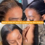 BEEOS 13x4 Skinlike Real HD Lace Frontal Only, 0.10mm Ultra-thin Invisible HD Lace Pre-plucked Vivid Hairline Straight Human Hair Frontal Piece 12 Inch - Image 5