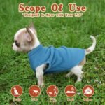 Sleeveless Pullover Fleece Vest for Small Dogs: Cozy Polyester Dog Jacket, Tank Top Sweater with Leash Ring and Armholes, Crisp, Warm, and Easy-to-Wear Design for Everyday Comfort Lake Blue M - Image 7