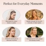 Kitsch Zig Zag Headbands for Women - Black and Tortoise, 2 pcs | Fashion Accessories for Slicked Back Styles | Comfortable Wavy Headbands | Comb Headband with Teeth - Image 7
