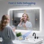 STARLEAD 24"x32" LED Bathroom Mirror with Bluetooth Speaker | 3 Color Temperature, Stepless Dimming, Anti-Fog, Touch Control, Vertical or Horizontal - Image 5