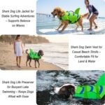 Fragralley Shark Fin Dog Life Jacket, High Buoyancy with Tear-Resistant Nylon of Dog Swim Vest, Pet Life Preserver for Small Medium Large Dogs, Puppy Float Vest for Swimming and Boating - Image 9