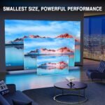 Mini Projector, VISSPL Full HD 1080P Video Projector, Portable Outdoor Projector with Tripod, Kids Gift, Home Theater Movie Phone Projector Compatible with Android/iOS/Windows - Image 4