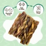Nature Gnaws Braided Pork Bully Sticks 5-6" Rawhide Free Dog Chew, 20 Count | Long Lasting for Small and Medium Dogs - Natural Bacon Dog Chew Treats - Single Ingredient Pork - No Artificial Preservatives - Image 3