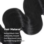 15A Raw Indian Human Hair Bundles Body Wave Bundles Human Hair,Triple Lifespan Virgin Remy Hair,No Tangle Shedding,Keep Texture Silky Soft After Multiple Washes (3 Bundles Natural Black, 20 22 24) - Image 4