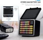 JJC AAA Battery Hard Case with Detachable Tester Checker for 44 Slots AAA | AAA Battery Case Storage Oragnizer for Household Batteries,Water-Resistant and Shockproof - Image 3