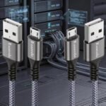 6ft Micro USB Cable 2-Pack, Heavy Duty Pet-Proof Braided Android Charger Cord, Fast Charging Wire with 25000+ Bend Lifespan for PS4 Controller, Kindle & Legacy Tech (Space Grey) - Image 7