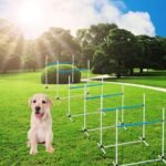Halloscume 6 Pcs Dog Agility Training Jumps Hurdles,Blue and White | Adjustable Jumps Hurdles, Pet Jump Bars with Bag and Whistle, Equipments for Indoor Outdoor Dogs Pet Agility Course Game - Image 8