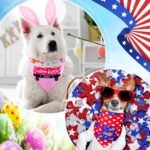 30 Pcs Dog Bandanas Bulk Sublimation Plain Bandanas Bulk for Christmas Birthday Doggy Heat Transfer Triangle Scarf Washable Adjustable for Small Medium Large Pets Dogs(L) - Image 5