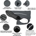 Mile High Life Dog Raincoat, Adjustable Waterproof Reflective Rain Jacket for Small Medium Large Dogs, Lightweight Breathable Pet Rain Coat with Leash Hole(Dark Gray,XS Chest 17-23") - Image 4