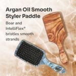 Wet Brush Paddle Hair Brush, Traditional Wood- Ultra-Soft IntelliFlex Detangling Bristles with AquaVent Design For Spreading Hair Treatments Evenly - Pain-Free Hair Brush For Women & Men - Image 10