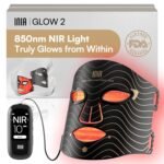 INIA Red Light Therapy Mask for Face, 850nm NIR, Red/Blue LED Light 4 Modes | Visible Results in Just 4 Weeks, 220 LEDs, 105mW/cm² Output, 2600mAh Rechargeable Battery, 10-30min Timer, Auto Shut-off - Image 2