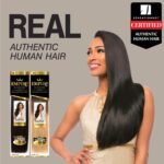 Sensationnel Empire Yaki Human Hair,1 Pack 16 inch, 1B OFFBLACK | Tangle-Free, Quick Weave & Sew-In Styles, Faux Highlights, Faux Middle Part Leave Out - Image 8