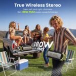 Portable Speakers Bluetooth Wireless, 90W Max Loud Outdoor Speaker with Deep Bass, IPX6 Waterproof, Floatable, Custom EQ, 40H, Dual Pairing, Subwoofer *2, TF, Large Speaker for Beach/Garage/Jobsite - Image 5