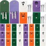 24 Set Halloween Manicure Set, Mini Nail Clipper for Treats Gifts | Halloween Party Favors, 3 Pcs Tools Each, PU Cases, Ghost Vampire Pumpkin Designs, Suitable for Goodie Bags and Gatherings - Image 2