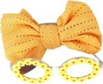 2Pcs/Set Pet Dog Bow Headband Sunflower Sunglasses Cute Summer Beach Pet Accessories Dog Cat Party Costume Photography Props - Image 3