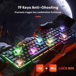 Redragon K521 Upgrade Rainbow LED Gaming Keyboard, 104 Keys Wired Mechanical Feeling Keyboard with Multimedia Keys, One-Touch Backlit, Anti-Ghosting, Compatible with PC, Mac, PS4/5, Xbox - Image 6