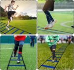 Professional Agility Ladder Speed Training Equipment Set-20ft Agility Ladder,12 Soccer Cones, 4 Agility Hurdles, Running Parachute, Suitable for Soccer Football Basketball Training - Image 6