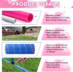Dog Agility Course Backyard Set, Dog Agility Equipment, Pet obstacle Course Backyard with 6 Dual Mode Weave Poles, 2 Adjustable Hurdle, Jump Ring, Tunnel, Pause Box, Toy Balls and 2 Carrying Bags,Pink - Image 4