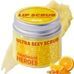 Handmade Heroes Turmeric Lip Scrub with Vitamin C 1oz | 100% Natural Vegan Exfoliant To Smooth Dark Dry Chapped & Smokers Lips, Deep Conditioning Sugar Polish Exfoliator Scrubber - Image 2