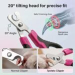 Tpotato Cat Nail Clipper with Nail File,Stainless Steel Cat Nail Trimmer for Indoor Cats,Professional Kitten Nail Clipper for Small Large Adult Cats Claws and Toenail - Image 4