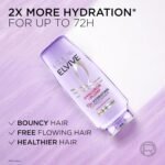 L'Oreal Paris Elvive Hyaluron Plump Hydrating Conditioner for Dehydrated, Dry Hair Infused with Hyaluronic Acid Care Complex, Paraben-Free, 12.6 Fl Oz - Image 8