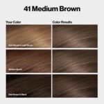 Revlon ColorSilk with Bond Repair Hair Color, 41 Medium Brown, 3pk | Permanent hair color with 100% gray coverage; ammonia free hair dye with bond repair complex and vegan keratin. 3 pack. - Image 3