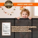 Pawtners Retractable Baby Gates, 34" Tall Extends to 80" Wide Dog Gate | Long Gate with Reinforced 6 Supporting Rods to Prevent Crawling for Stairs, Hallways, Indoor & Outdoor Open Spaces - Image 5