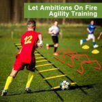 Agility Ladder Training Equipment Set - Agility Ladder(12 Rungs/20ft), 4 Speed Hurdles, 12 Training Cones, Jump Rope, Parachute for Speed/Soccer/Football Training with Carry Bag - Image 8