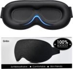 Gritin 100% Blackout Sleep Eye Mask for Women Men, Zero Pressure Sleep Mask | Ergonomic Design 3D Cutout Eye Movement and Eyelash Friendly Night Blindfold, Ultra Soft Comfortable for Sleeping - Image 2